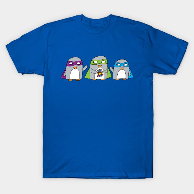 Superhero Penguin Friends T-Shirt by PenguinParadeUK